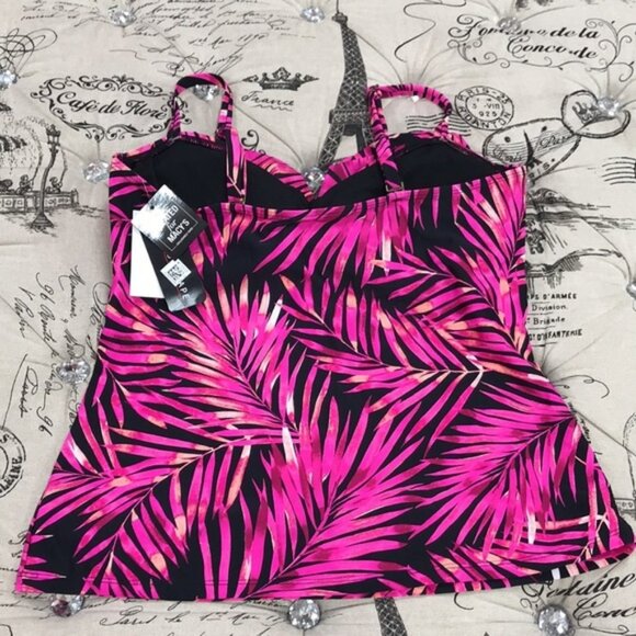 Island Escape Ruffled Tankini Swim Top - Picture 5 of 8
